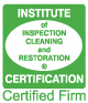 Institute of Inspection Cleaning and Restoration Certified Firm logo.